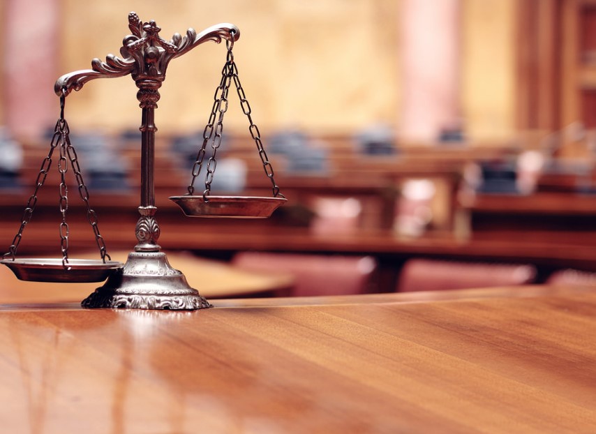 Scales on table